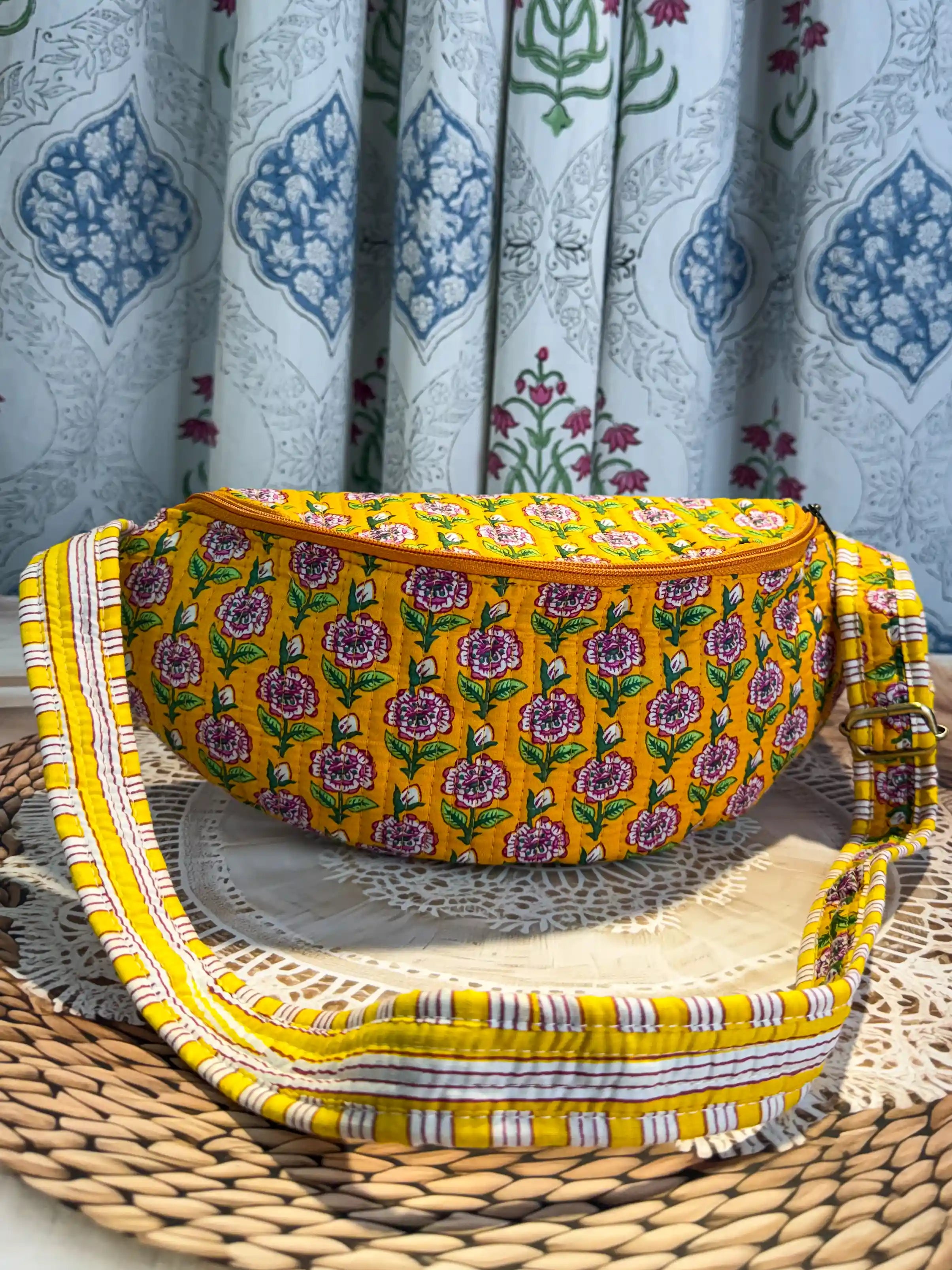 Multicolor Upcycled Cotton Sustainable Fanny Bag