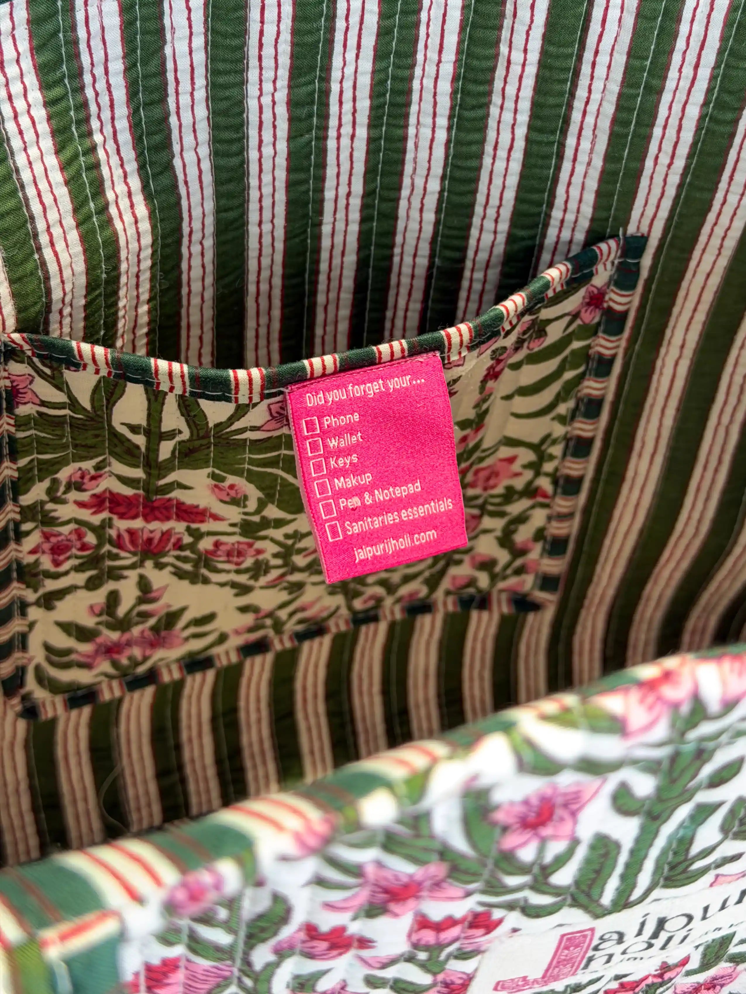 White Garden Whisper Mini Tote Bag