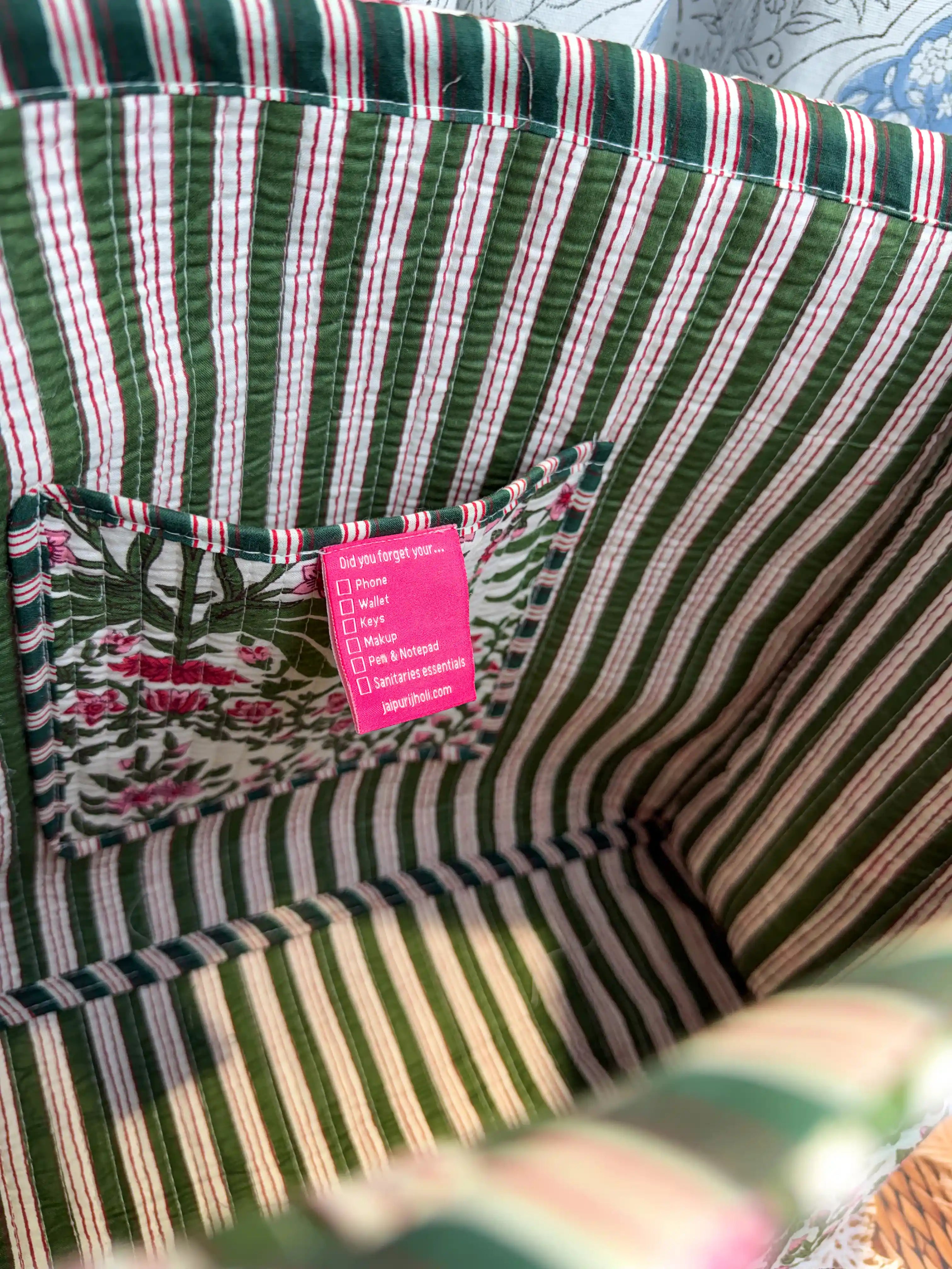 White Garden Whisper Mini Tote Bag